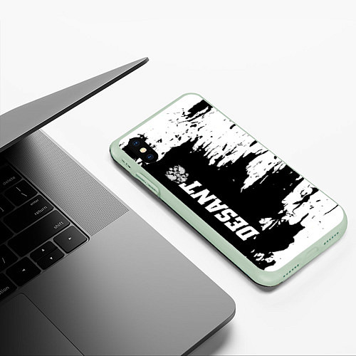 Чехол iPhone XS Max матовый Десант / 3D-Салатовый – фото 3