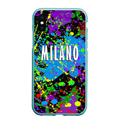 Чехол iPhone XS Max матовый Milano - abstraction - Italy, цвет: 3D-мятный