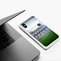 Чехол iPhone XS Max матовый FC INTER MIAMI, цвет: 3D-белый — фото 2