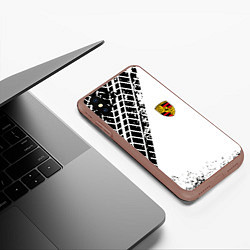 Чехол iPhone XS Max матовый PORSCHE, цвет: 3D-коричневый — фото 2