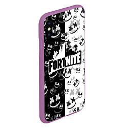 Чехол iPhone XS Max матовый FORTNITE MARSHMELLO, цвет: 3D-фиолетовый — фото 2