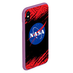 Чехол iPhone XS Max матовый NASA НАСА, цвет: 3D-фиолетовый — фото 2