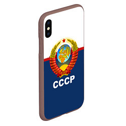 Чехол iPhone XS Max матовый СССР, цвет: 3D-коричневый — фото 2