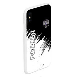 Чехол iPhone XS Max матовый РОССИЯ, цвет: 3D-белый — фото 2