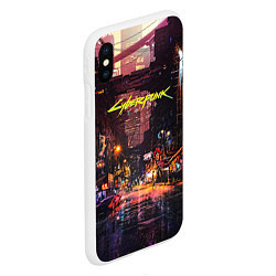 Чехол iPhone XS Max матовый CYBERPUNK 2077:КИБЕРПАНК S, цвет: 3D-белый — фото 2