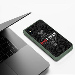 Чехол iPhone XS Max матовый Дагестан, цвет: 3D-темно-зеленый — фото 2