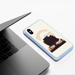 Чехол iPhone XS Max матовый Настоящий детектив, цвет: 3D-голубой — фото 2