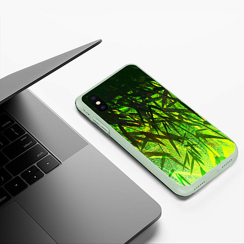 Чехол iPhone XS Max матовый ТРАВА TRAVA / 3D-Салатовый – фото 3