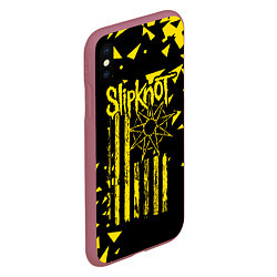 Чехол iPhone XS Max матовый Slipknot, цвет: 3D-малиновый — фото 2