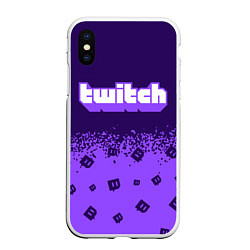 Чехол iPhone XS Max матовый TWITCH ТВИЧ, цвет: 3D-белый