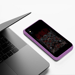 Чехол iPhone XS Max матовый Slayer, цвет: 3D-фиолетовый — фото 2