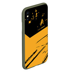 Чехол iPhone XS Max матовый Star Trek, цвет: 3D-темно-зеленый — фото 2