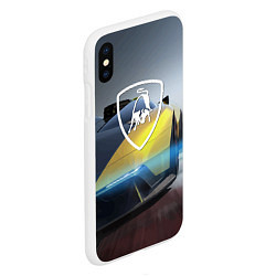 Чехол iPhone XS Max матовый Lamborghini - Italy, цвет: 3D-белый — фото 2