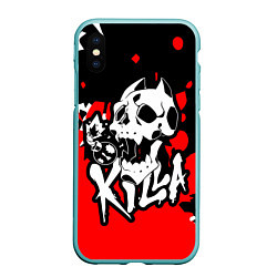 Чехол iPhone XS Max матовый KILLA, цвет: 3D-мятный