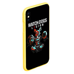 Чехол iPhone XS Max матовый Watch Dogs Legion, цвет: 3D-желтый — фото 2