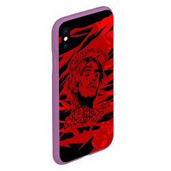 Чехол iPhone XS Max матовый Lil Peep, цвет: 3D-фиолетовый — фото 2