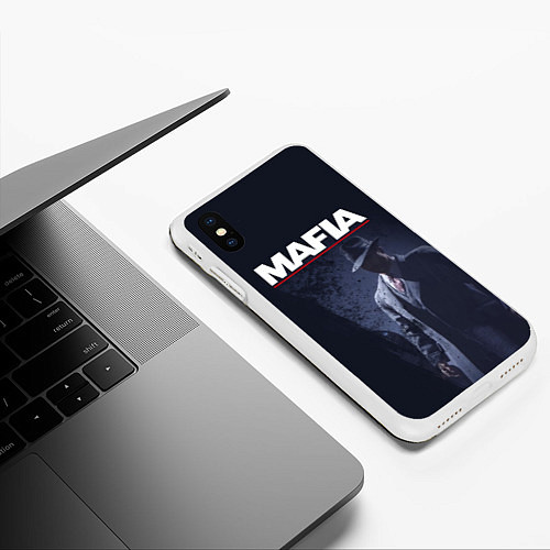 Чехол iPhone XS Max матовый Mafia / 3D-Белый – фото 3