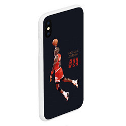 Чехол iPhone XS Max матовый MICHAEL JORDAN, цвет: 3D-белый — фото 2