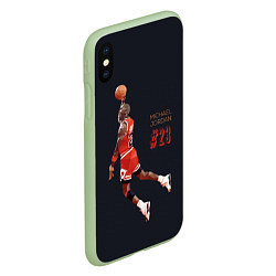 Чехол iPhone XS Max матовый MICHAEL JORDAN, цвет: 3D-салатовый — фото 2