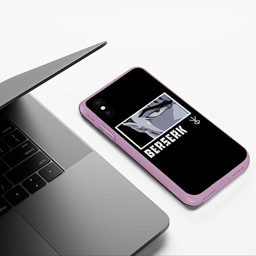 Чехол iPhone XS Max матовый Берсерк / 3D-Сиреневый – фото 3