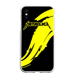 Чехол iPhone XS Max матовый Metallica, цвет: 3D-белый