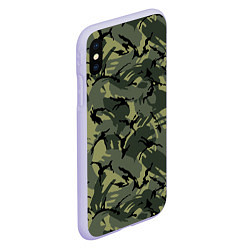 Чехол iPhone XS Max матовый Камуфляж, цвет: 3D-светло-сиреневый — фото 2
