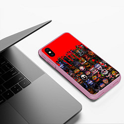 Чехол iPhone XS Max матовый Five Nights At Freddys, цвет: 3D-розовый — фото 2