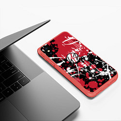 Чехол iPhone XS Max матовый Stray kids, цвет: 3D-красный — фото 2