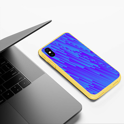 Чехол iPhone XS Max матовый Падение Звезд / 3D-Желтый – фото 3
