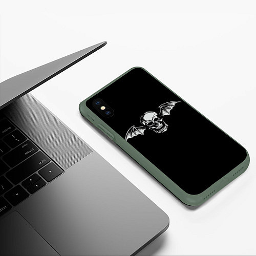 Чехол iPhone XS Max матовый Avenged Sevenfold - Deleed 1 / 3D-Темно-зеленый – фото 3