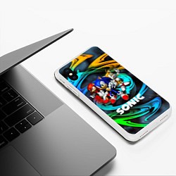 Чехол iPhone XS Max матовый SONIC TRIO, цвет: 3D-белый — фото 2