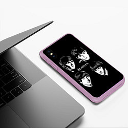 Чехол iPhone XS Max матовый THE BEATLES, цвет: 3D-сиреневый — фото 2