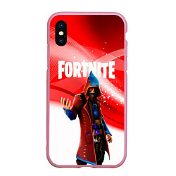 Чехол iPhone XS Max матовый FORTNITE, цвет: 3D-розовый