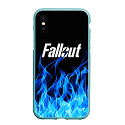 Чехол iPhone XS Max матовый FALLOUT, цвет: 3D-мятный