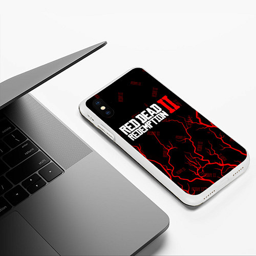 Чехол iPhone XS Max матовый RED DEAD REDEMPTION 2 / 3D-Белый – фото 3