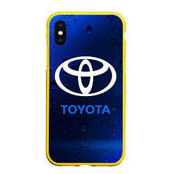 Чехол iPhone XS Max матовый TOYOTA ТОЙОТА, цвет: 3D-желтый