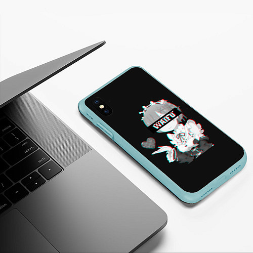 Чехол iPhone XS Max матовый Re:Zero / 3D-Мятный – фото 3