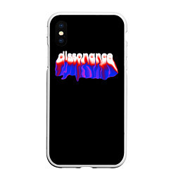 Чехол iPhone XS Max матовый Dissonance, цвет: 3D-белый