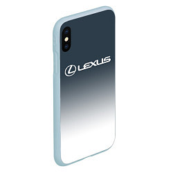 Чехол iPhone XS Max матовый LEXUS ЛЕКСУС, цвет: 3D-голубой — фото 2