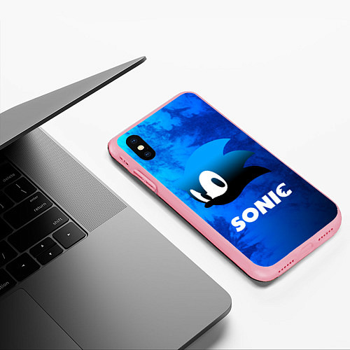 Чехол iPhone XS Max матовый СОНИК SONIC / 3D-Баблгам – фото 3