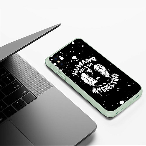 Чехол iPhone XS Max матовый Death Note / 3D-Салатовый – фото 3