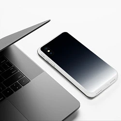 Чехол iPhone XS Max матовый Градиент, цвет: 3D-белый — фото 2