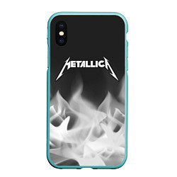 Чехол iPhone XS Max матовый METALLICA МЕТАЛЛИКА, цвет: 3D-мятный