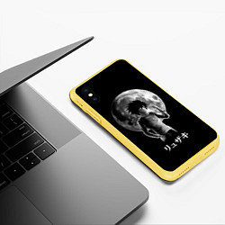 Чехол iPhone XS Max матовый Death Note, цвет: 3D-желтый — фото 2
