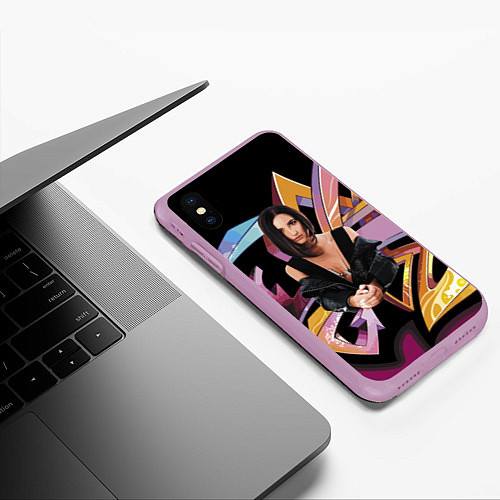 Чехол iPhone XS Max матовый Supergirl / 3D-Сиреневый – фото 3