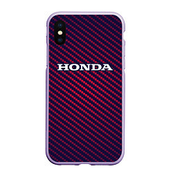 Чехол iPhone XS Max матовый HONDA ХОНДА, цвет: 3D-светло-сиреневый