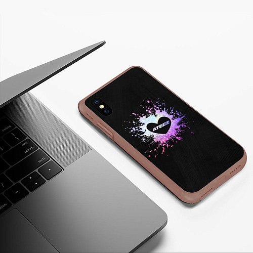 Чехол iPhone XS Max матовый ATEEZ / 3D-Коричневый – фото 3