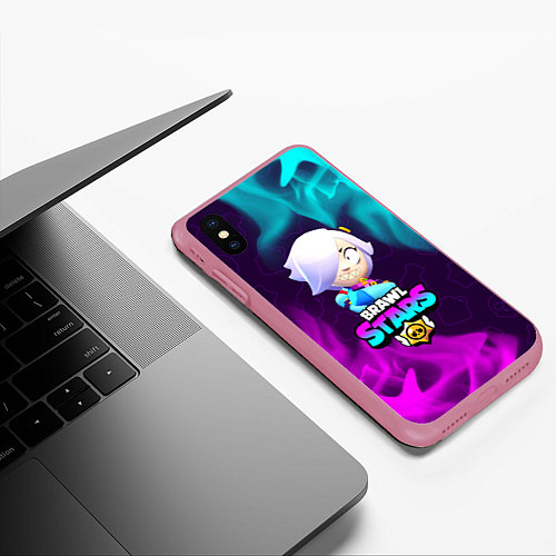 Чехол iPhone XS Max матовый BRAWL STARS COLETTE КОЛЕТТ / 3D-Малиновый – фото 3