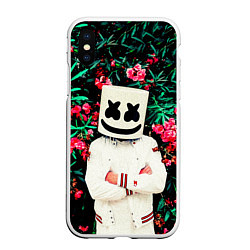 Чехол iPhone XS Max матовый MARSHMELLO ROSES, цвет: 3D-белый