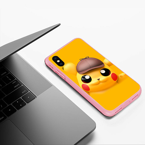 Чехол iPhone XS Max матовый Pikachu Pika Pika / 3D-Баблгам – фото 3